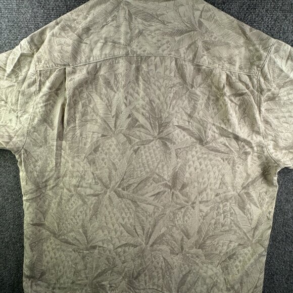 Tommy Bahama All Silk Short Sleeve Button Up Hawaiian Shirt Men XL Floral Ivory - Picture 14 of 16